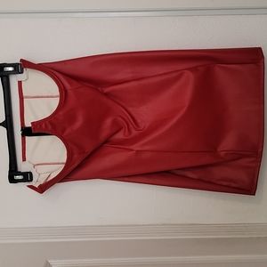 Red Leather Dress